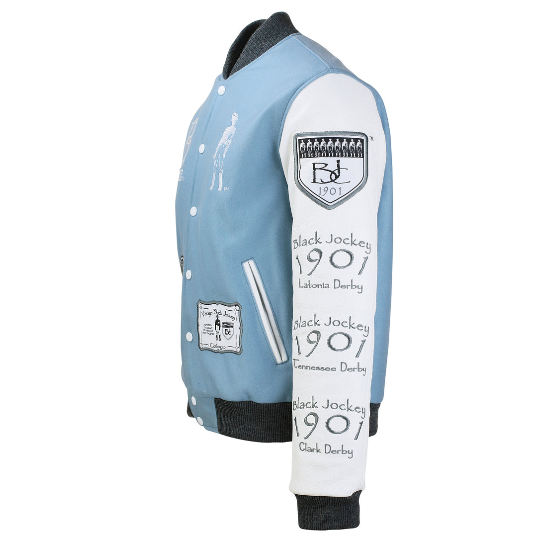 Jimmy Winkfield 1901 Triple Crown Leather Varsity Jacket – Black